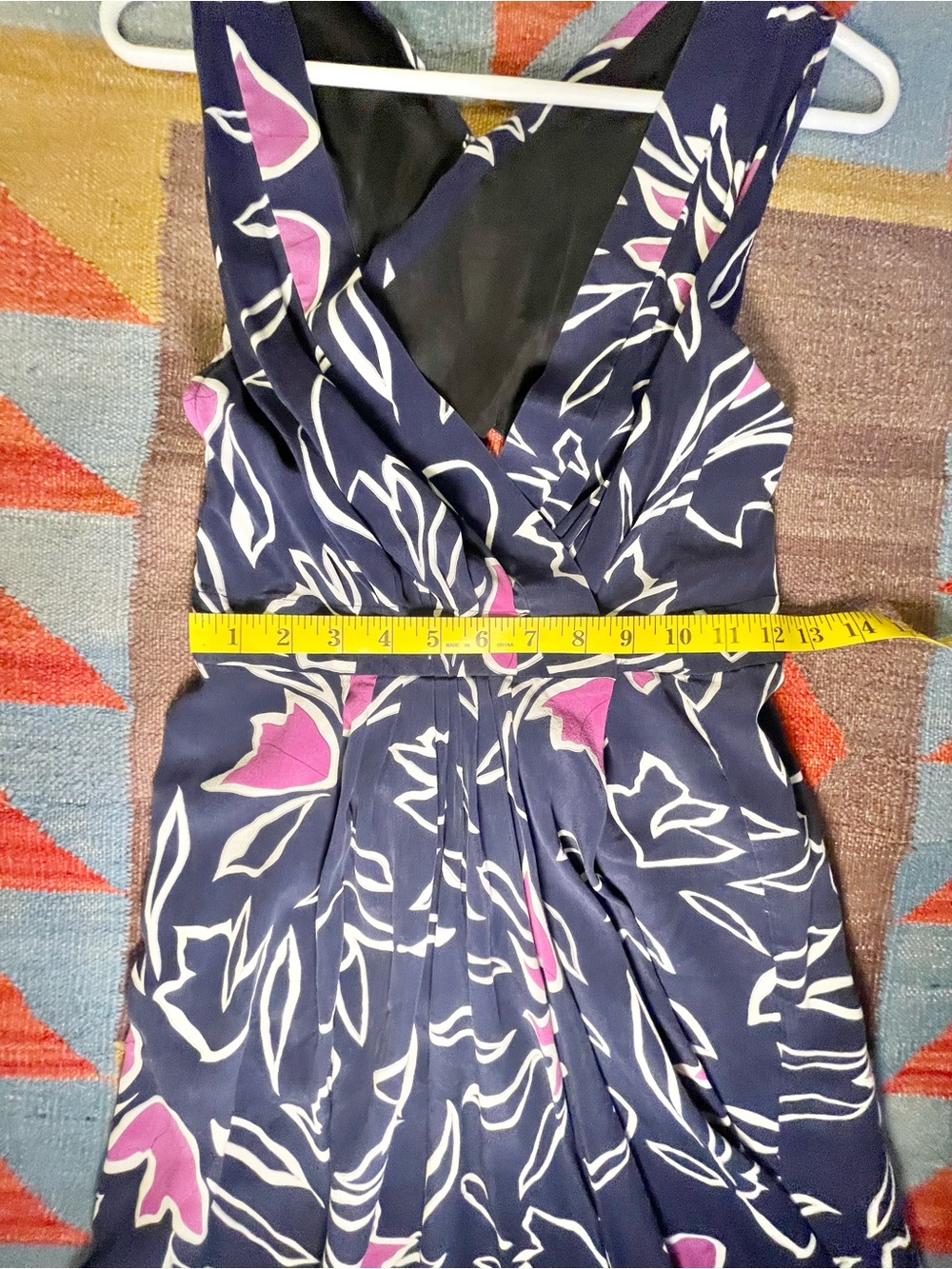 Nina Ricci Silk Wrap Dress Size 2 in Blue - Picture 5 of 15